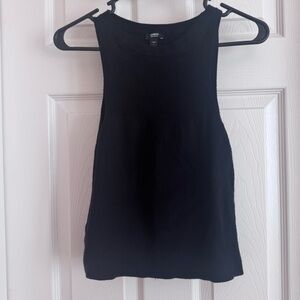 EXPRESS Black Ribbed Sleeveless Tank Top